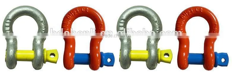 drop forged hardware alloy steel/carbon steel lifting hoist G209 omega shackle(carbon steel)