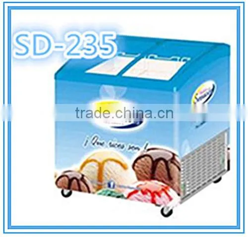 Commercial Ice Cream Freezer Sliding Glass Door Chest Ice Cream Display Refrigerator