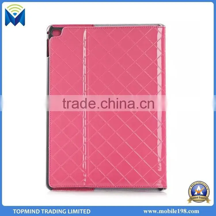 New Arrival Argyle Smart Book Style Wallet Leather Case for iPad Air 2