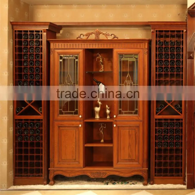 Antique Solid Oak Wood Wine Rack