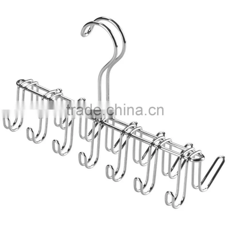 Icegreen Silver Tie and Belt Hanger Hook Accessory Rack for Closet Accessories