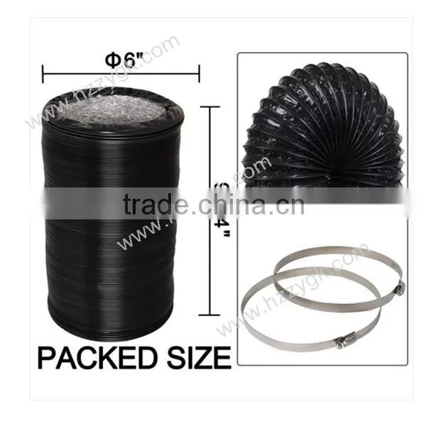 Fire Resistant Insulated Aluminum Foil Flexible Air Ventilation Duct / Flexible Heat Resistant Duct Hose