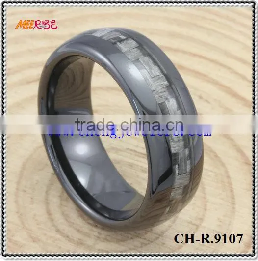 High Quality 8mm black ceramic ring,lucky expendables ring,carbon fiber steel ring
