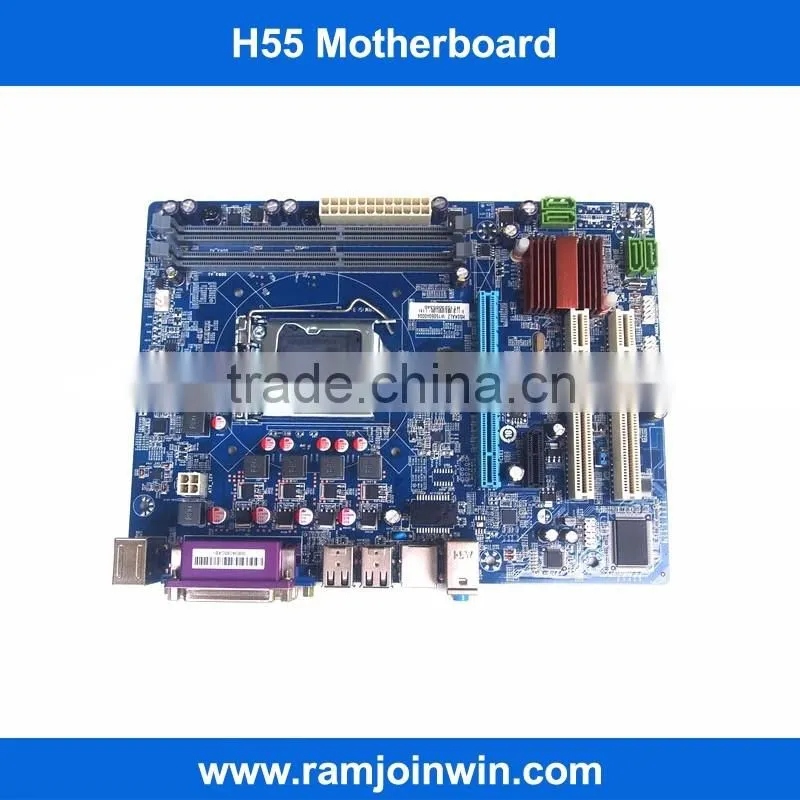 Cheap affordable ATX Type H55 lga1156 ddr3 ram supported motherboard