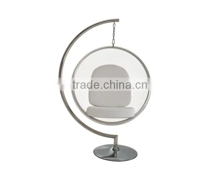 acrylic swing bubble chair with stand