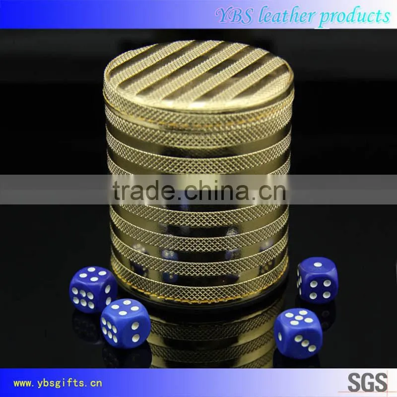 debossed genuine leather dice cup wholesale shaker cup