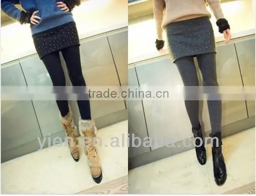 Stylish Hot Blue Spandex Legging , Pure Color Warm Leggings
