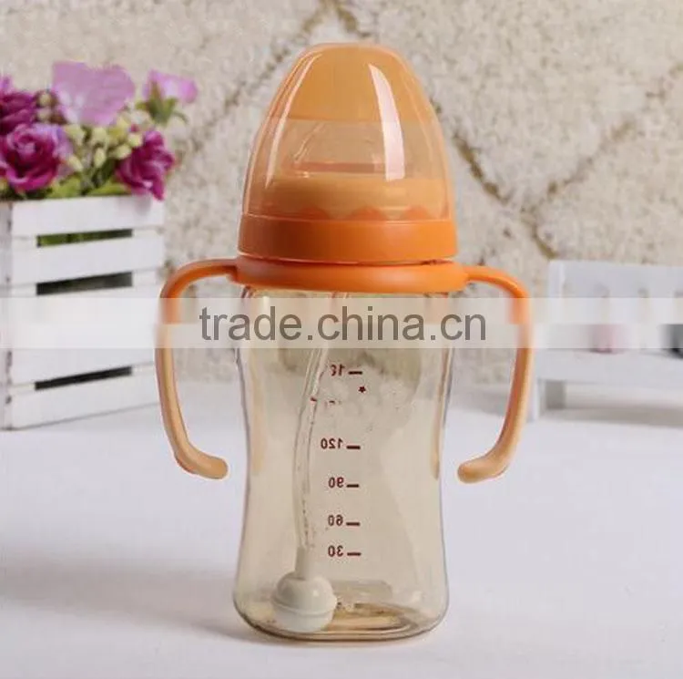 High Heat Resistance Baby Infant Feeding Bottle Plastic PPSU Bottle with Handle