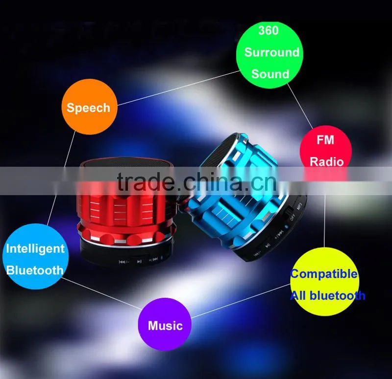 Portable Mini Bluetooth Speakers Metal Steel Wireless Smart Hands Free Speaker With FM Radio Support SD Card for MP3 Player