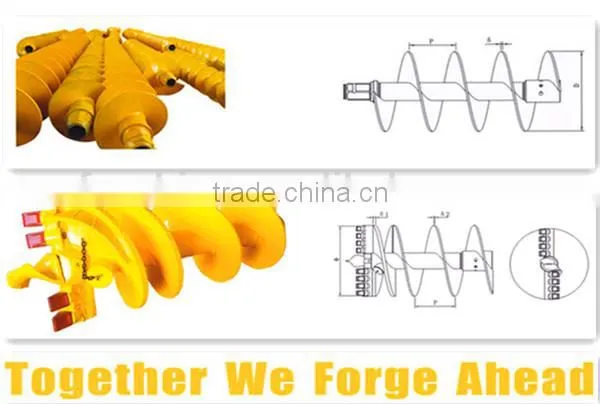 single-head single-spiral rock drilling auger