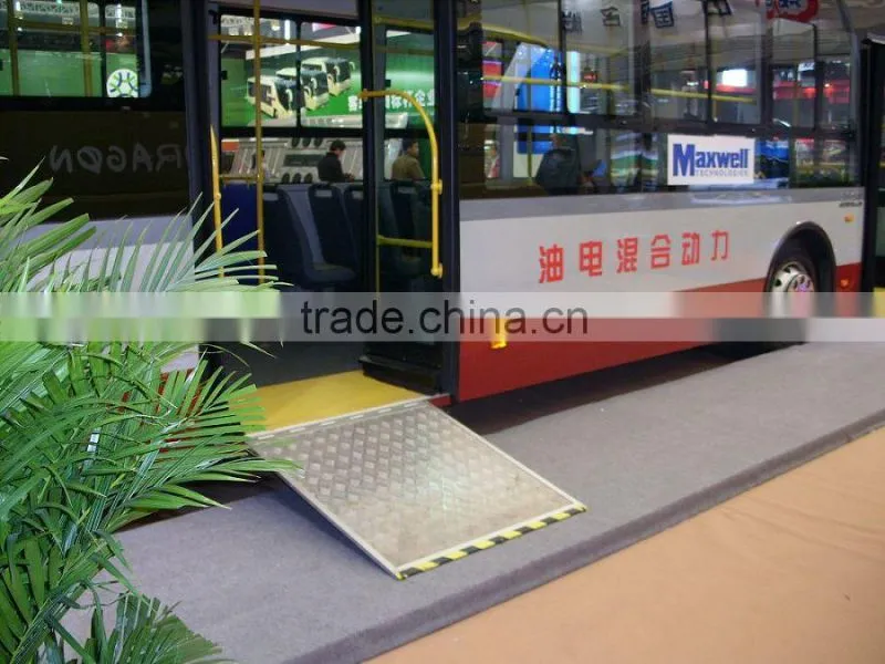 EWR electric aluminum wheelchair ramp for low floor city BRT bus with 350kg loading