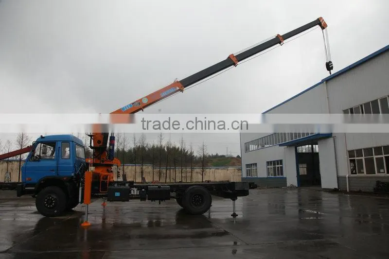 8ton loading crane truck mounted, Model No.: SQ8S4, hydraulic crane with telescopic arms