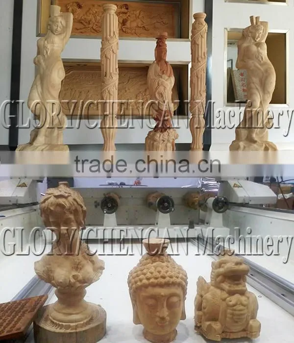 Rotary CNC Four Spindles CNC Router Machinery with 3D Engraving Function
