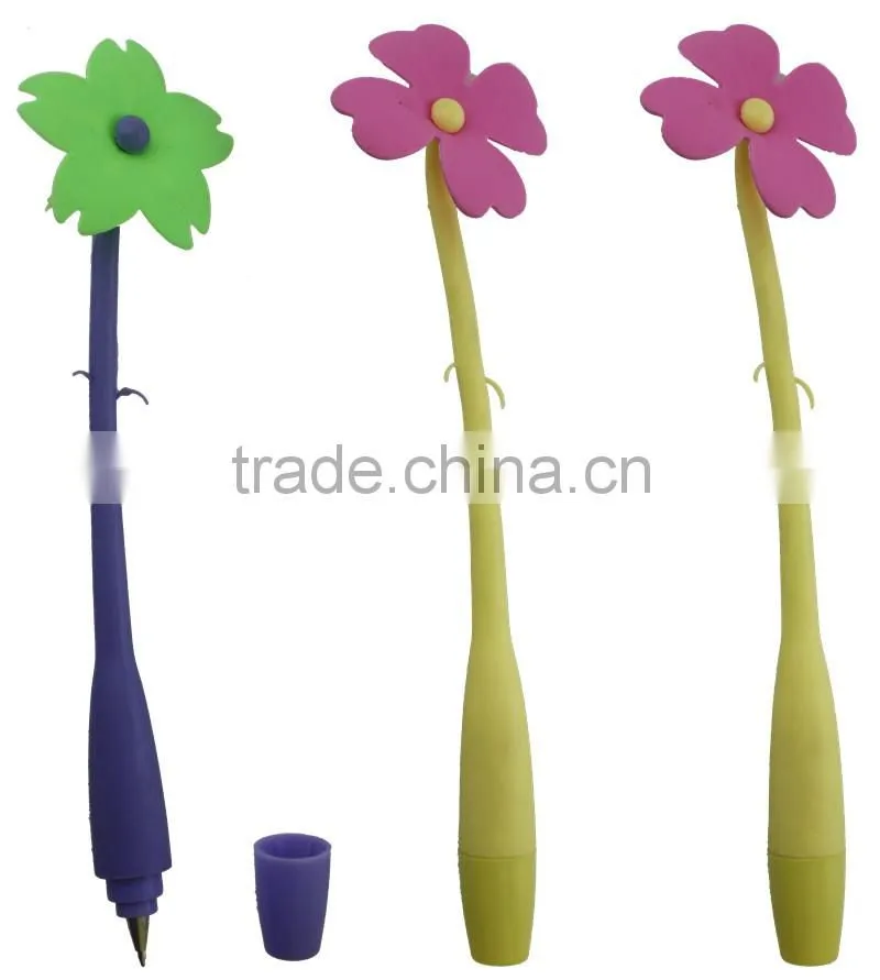 Lovely Curved flower shape Ball Pen / Bending Pen / fancy Pen