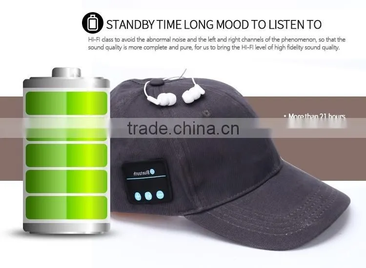 Smart Bluetooth Cap Baseball Cap Sun For Phones Outdoor Sport Bluetooth Stereo Music Hat Wireless headphone
