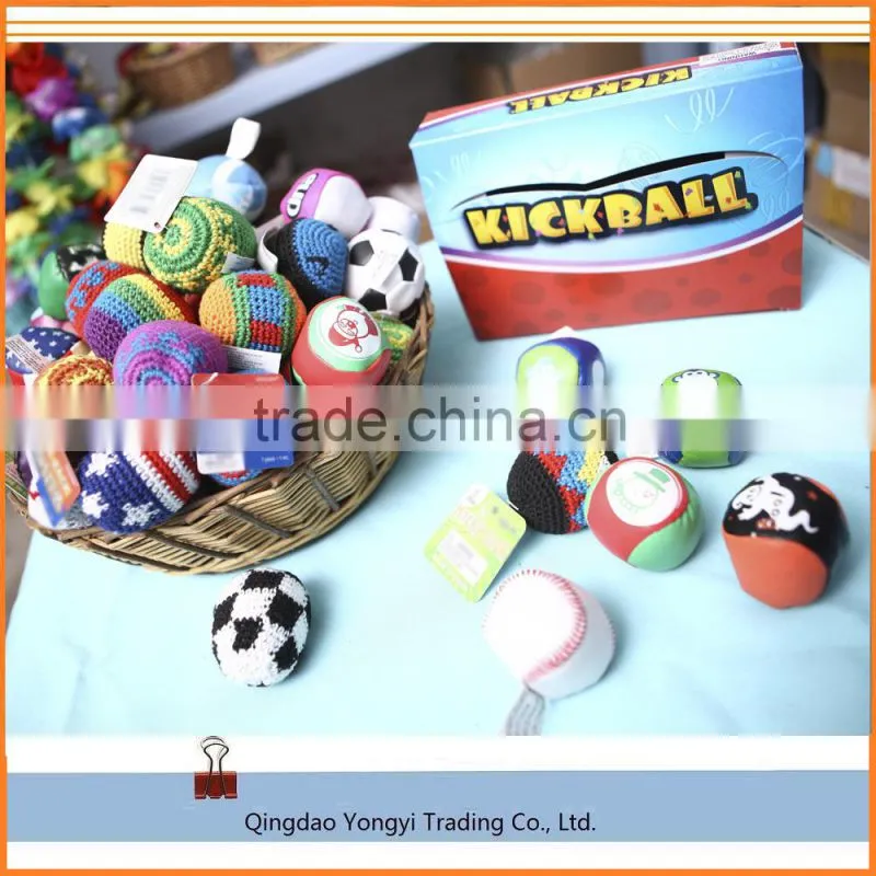 2 Panels PVC Leather Juggling Ball/ Hacky Sack For Promotion