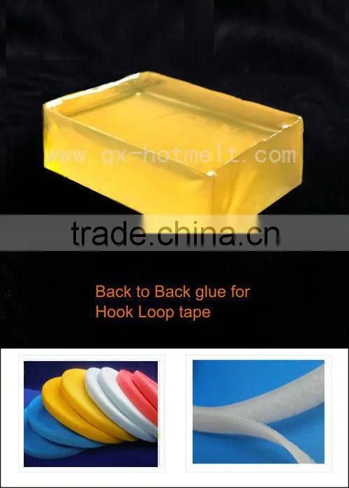 Self adhesive tape; hot melt adhesive for hook loop tape