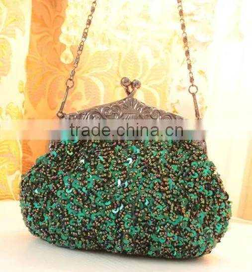 2014 wholesale Elegant Fashion party bag vintage bead evening bag
