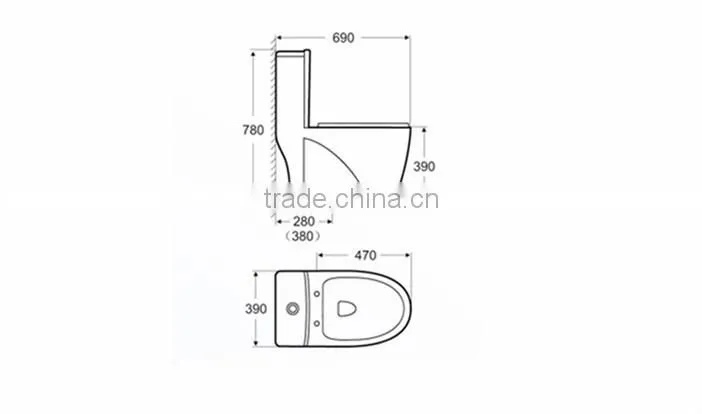 siphonic one piece water closet