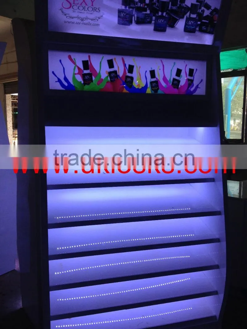 Customized nail polish display stand, nail polish display rack, nail polish display showcase for sale