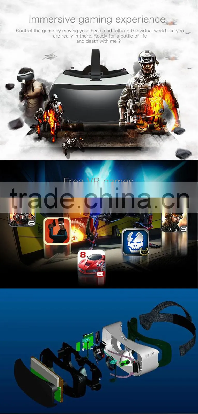 CX-V5 5.5inch 1080p full hd screen touch control rockchip rk3288 all in one virtual reality v002