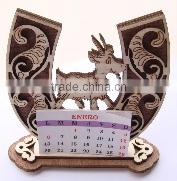 2015 calendars promotional gift home decorative wooden calendar