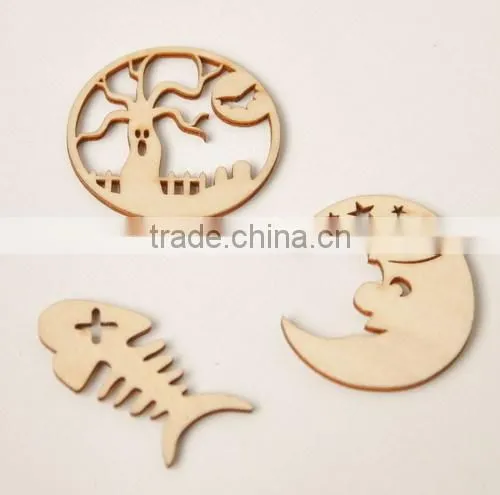 wood veneer shapes for Halloween.