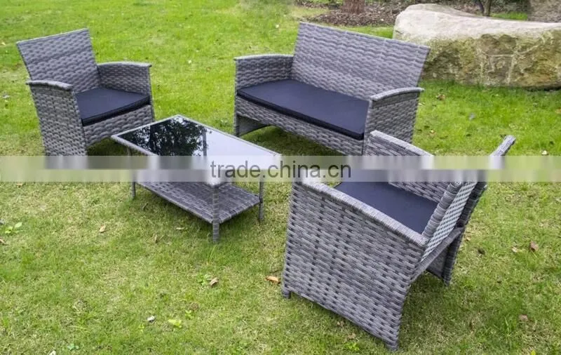 Wholesale New Style Cheap PE Rattan Garden Furniture Sofa Set