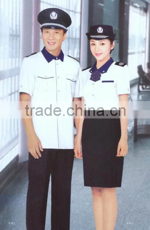 HOT selled polycotton 220gam guard uniform