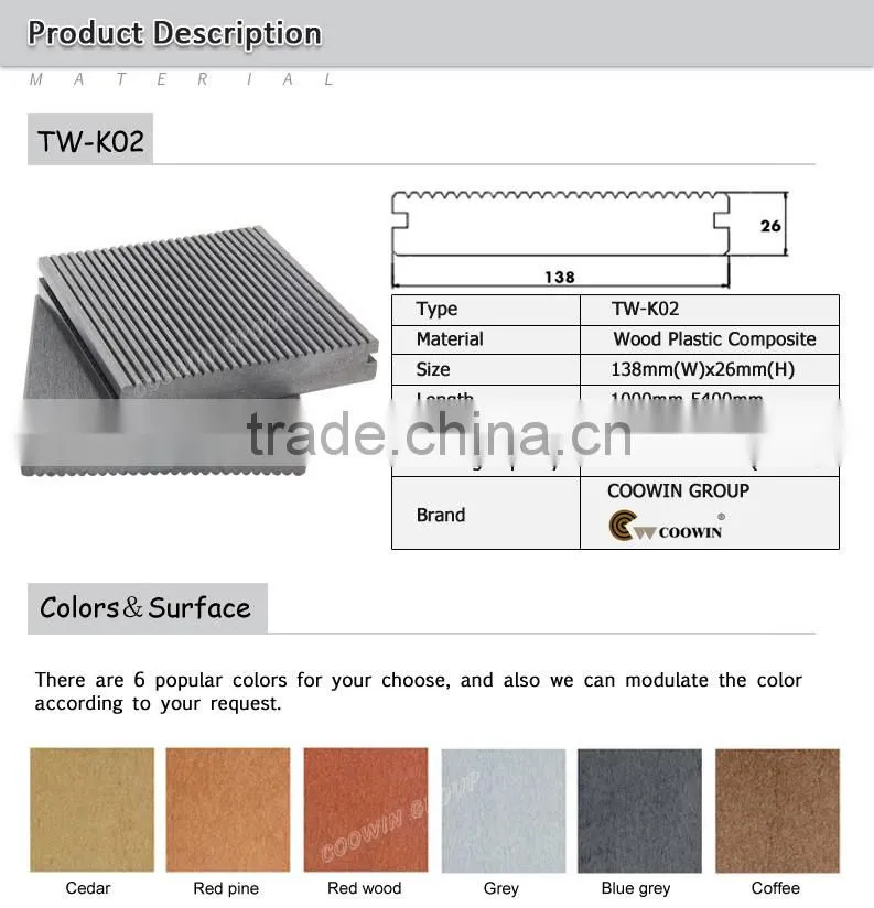 Waterproof solid ship deck flooring
