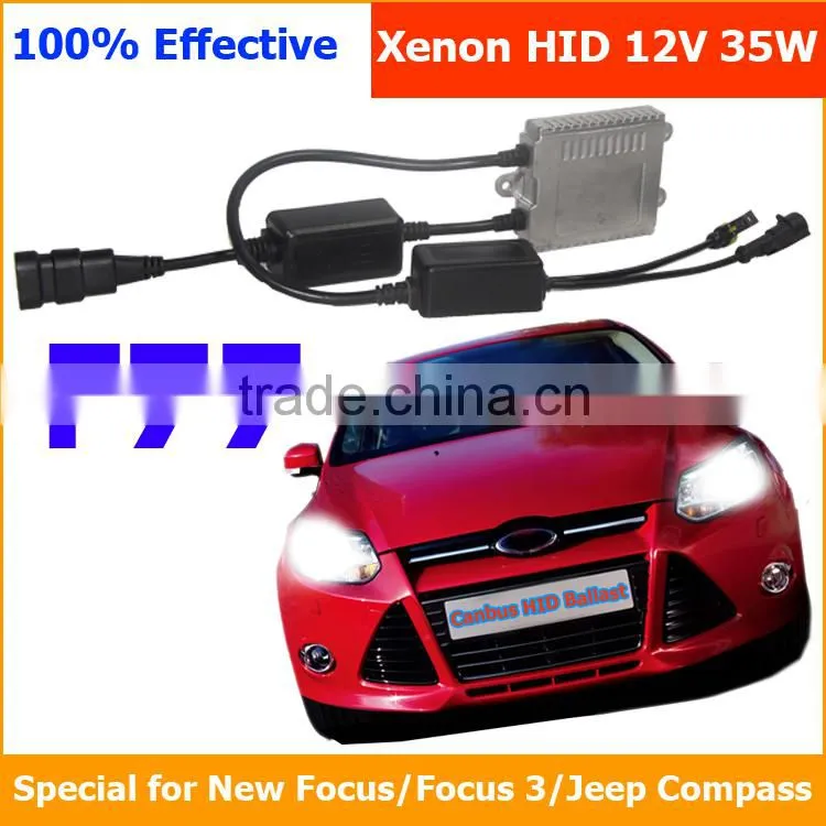 Hot selling auto parts accessories Canbus slim ballast 35W for New F.ocus 3 and Jeep Compass golden color available AMP KET
