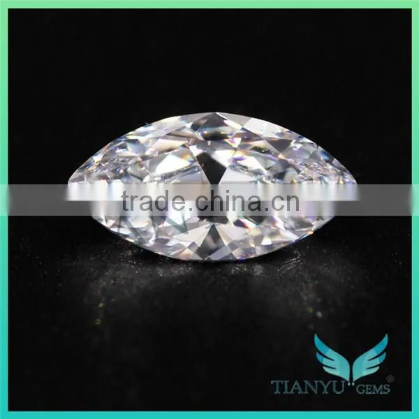 Hot Sale Free Samples Synthetic CZ Stone Wholesale 6*12 White Heat Marquise Cut Loose Cubic Zirconia Price