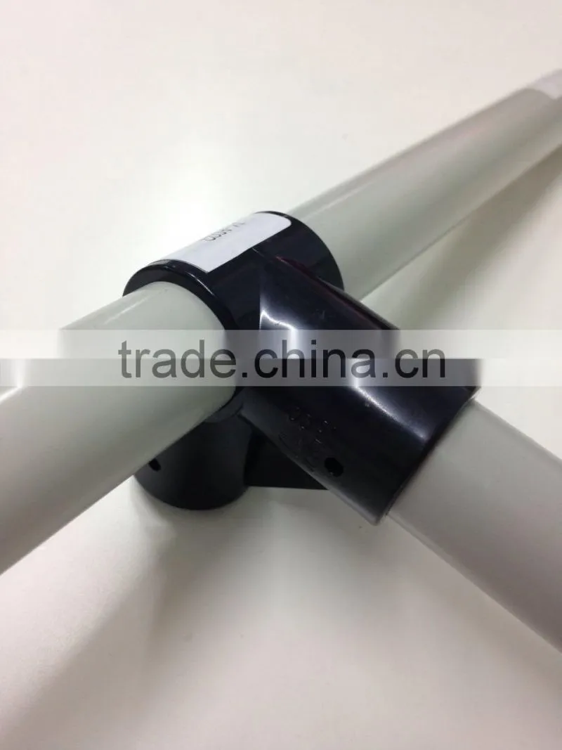 JY-A022|Black connecting joints for Round Tubes|Plastic PP pipe fitting|Elbow with rubber joint for coated pipe