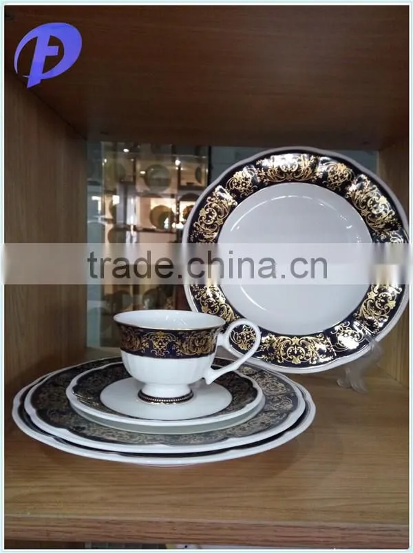 luxury royal fine bone china dinner set made in china