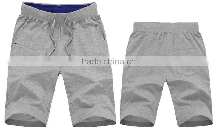 Gray custom breathable blank wholesale mens sport shorts