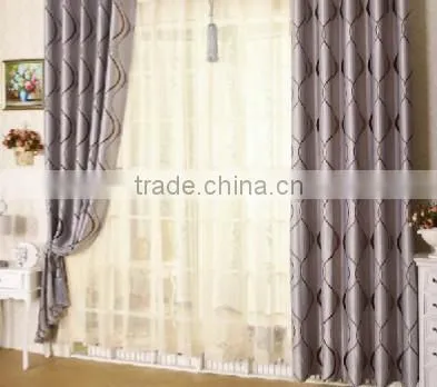 100% Poly sun-shading jacquard blackout fabric flame Retardant blackout fabric for living room