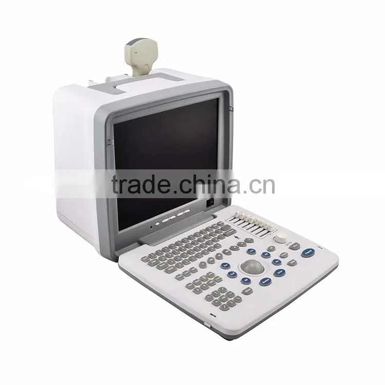 12-inch LCD monitor 2 probe connector 1 USB Full Digital LED portable ultrasound scanner for sale
