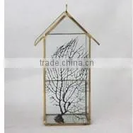 LGJ040 wedding party decoration glass candle holder with lid