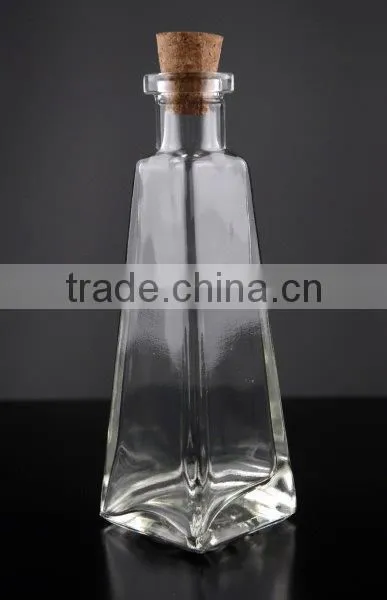 6 oz Pyramid Glass Bottle With Cork