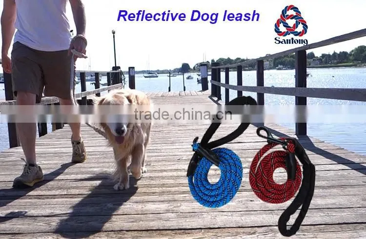 nylon braided rope dog leash