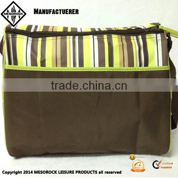 Fashion design wholesale multifunctional cotton custom mommy diaper bag