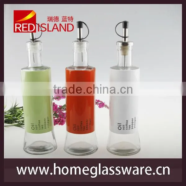 oil and vinegar bottle set with oil nozzle