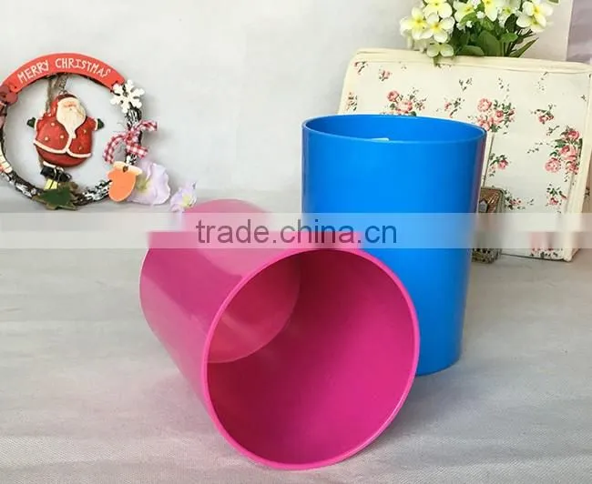Home design colored cylinder-shaped plastic pots for plants