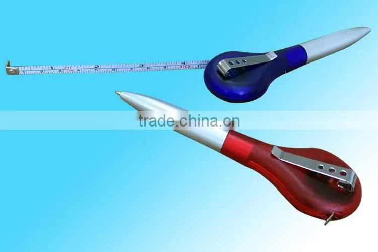 New design 2 in 1 multi-functional promotional tape measuring souvenir ballpoint pen
