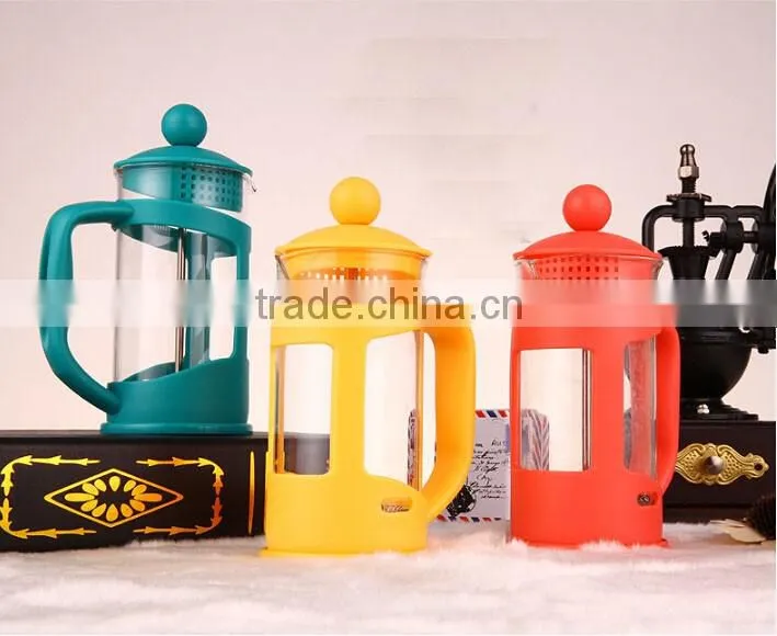 Utility stainless steel polished coffee french press stainless steel plunger coffee pot