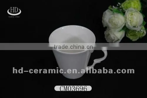 porcelain latte mug,V Shape Cat printing heat sensitive mug