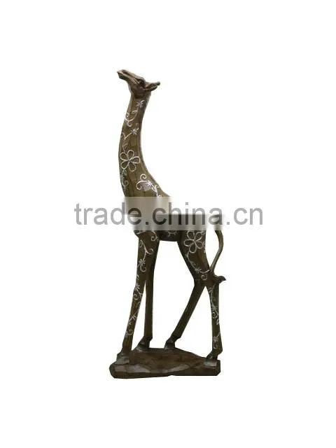 2014 new painting giraffe decoration resin giraffe