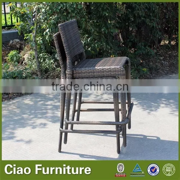 Modern stackable bar chair with footrest