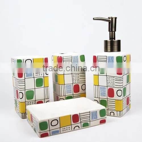 ceramic porcelain bathroom accessories set,ceramic bathroom set,ceramic bathroom accessory,ceramic bath set
