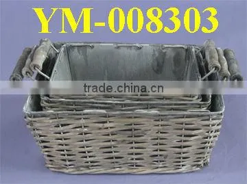 Round Willow Flower Pot